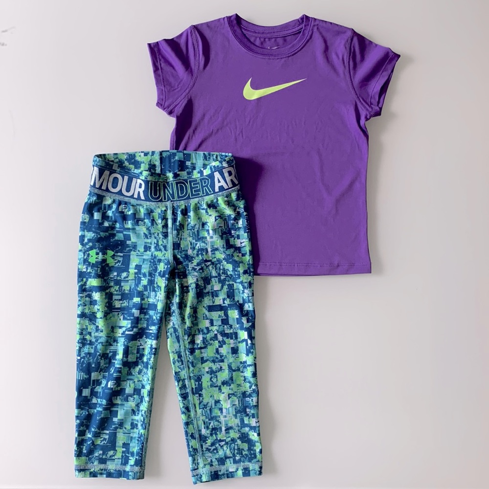 Nike Top/ Under Armour Leggings EUC